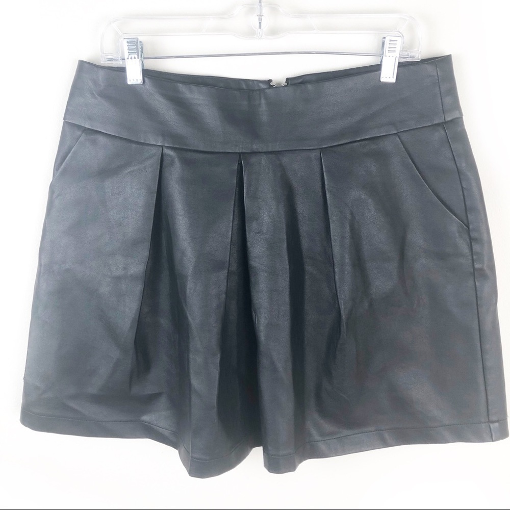 Faux Leather Skirt
